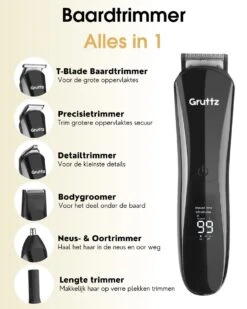 Gruttz - 11 In 1 Baardtrimmer Voor Mannen - Inclusief Reistas - Trimmer Baard Neus Oor En Lichaam - Bodygroomer Mannen -Verzorgingsproductenwinkel 960x1200 12