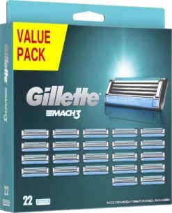 Gillette® Gillette Mach3 Navulmesjes - 22 Stuks -Verzorgingsproductenwinkel 971x1200 1