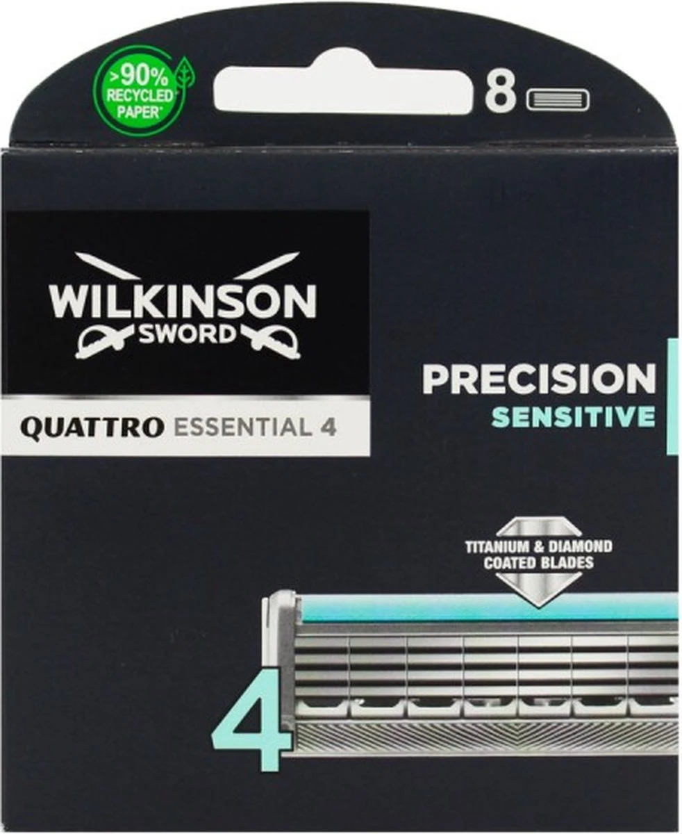 Wilkinson Sword Quattro Titanium Sensitive Razor Blades - 8pcs 2 Wilkinson Sword Quattro Titanium Sensitive Razor Blades - 8pcs - Afbeelding 2